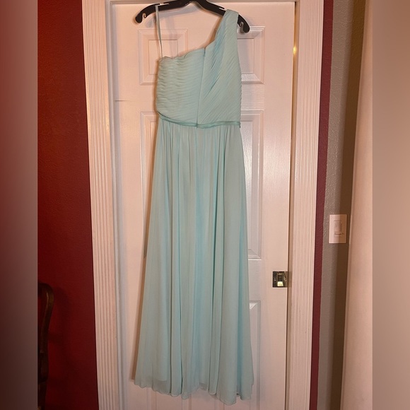 EUC Morilee by Madeline Gardner Chiffon One Shoulder Dress - Picture 3 of 7